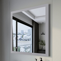 Бриклаер Мебель для ванной Берлин 80 оникс серый с белой ручкой – фотография-13